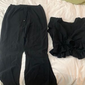 Black bathing suit cover up set from Amazon